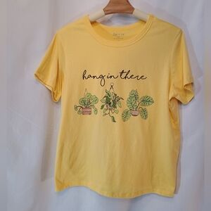 Zoe + Liv "Hang In There" Yellow T-shirt